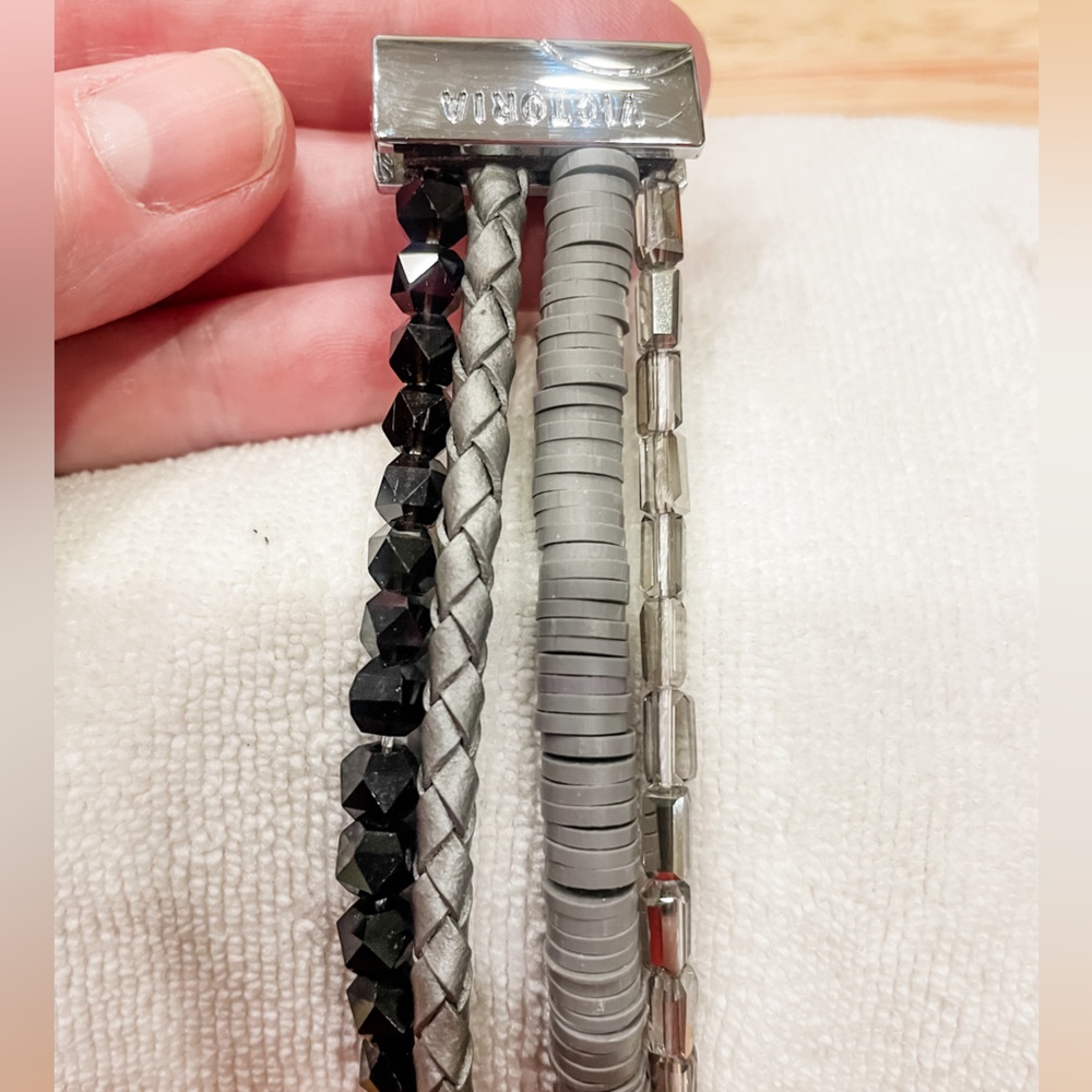 Victoria Emerson boho cuff size large, silver hardware